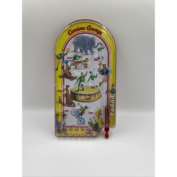 Schylling Curious George Circus Handheld Pinball Game Travel‎ Toy Vintage - Picture 1 of 11